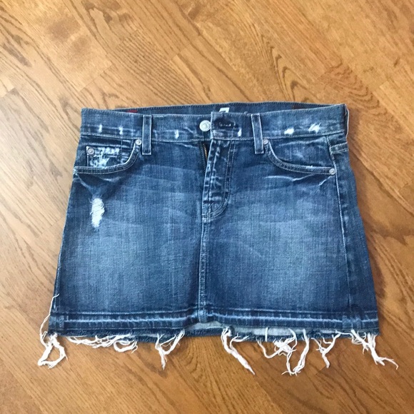 7 For All Mankind denim skirt - Picture 1 of 4
